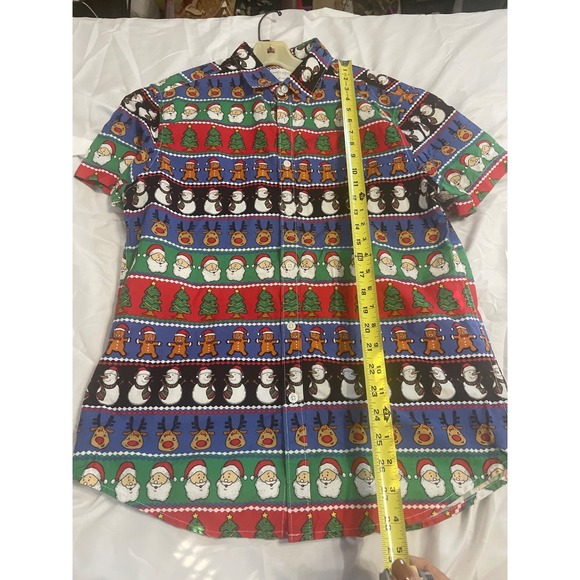 Denim & Flower Ricky Singh Men's Ugly Christmas Shirt Santa Snowman Rudolph  Med - Picture 6 of 7